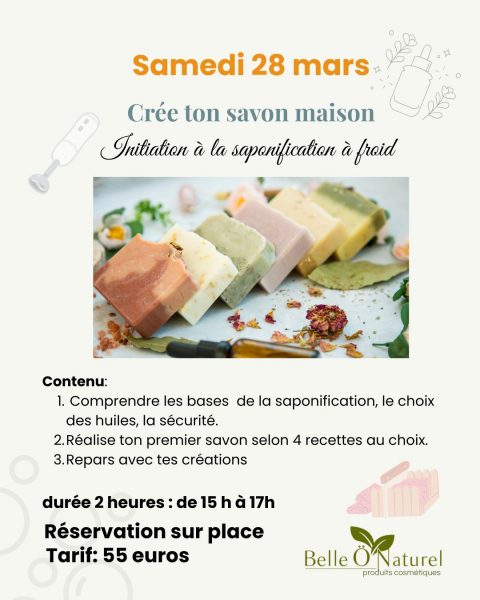 Atelier Saponification : Créez votre savon au Kraft Pop Up Store de Chantilly