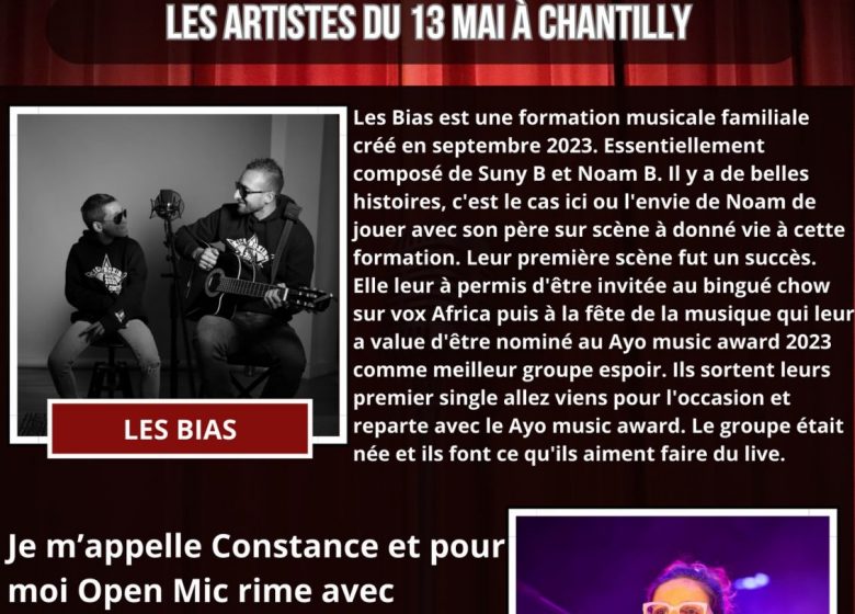 Soirée musicale « Les Open Mic de l’Oise » au restaurant La Cantina à Chantilly