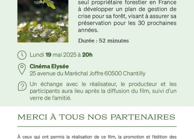 Avant-première du documentaire « Il faut sauver la forêt de Chantilly » au cinéma Élysée à Chantilly
