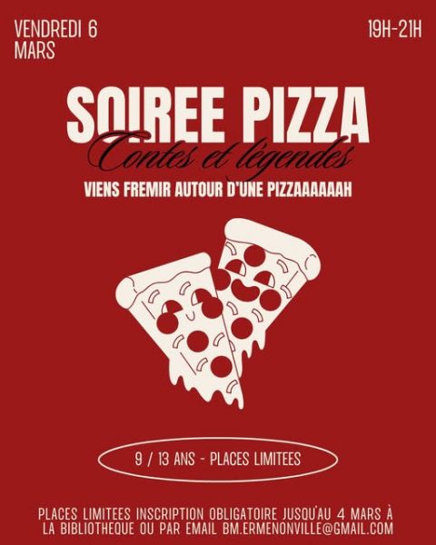 Soirée pizza « Contes et légendes » – 9 à 13 ans