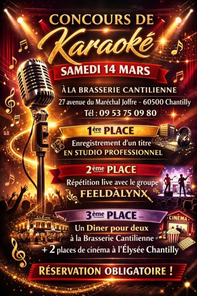Concours de karaoké à la Brasserie Cantilienne