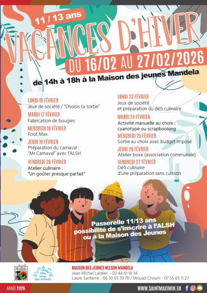 Les vacances d’hiver à Saint-Maximin (11-13 ans)