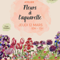 Atelier fleurs à l&rsquo;aquarelle à la librairie Le Verbe & l&rsquo;Objet à Senlis