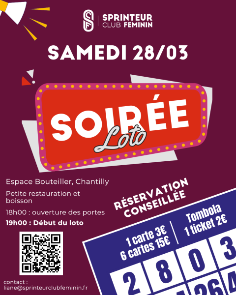 Grand Loto à l’Espace Bouteiller de Chantilly