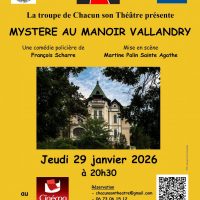Théâtre « Mystère au manoir Vallandry » au Cinéma de Senlis