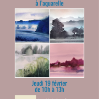 Atelier aquarelle débutant « Petits paysages d&rsquo;hiver » à la librairie Le Verbe & l&rsquo;Objet à Senlis