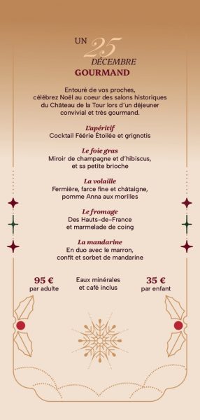 Déjeuner de Noël au Château de la Tour