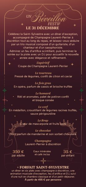 Réveillon festif au Château de la Tour