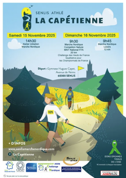 Marche nordique « La Capétienne » à Senlis