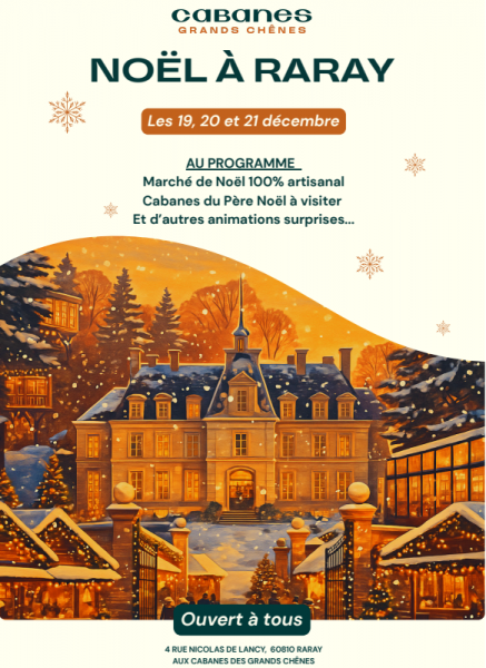 Marché de Noël aux Cabanes des Grands Chênes à Raray