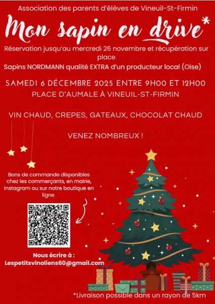 Vente de Sapins au profit de l’école de Vineuil-Saint-Firmin