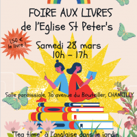 French/English second-hand book fair in Chantilly