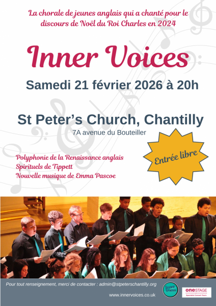 Chorale Inner Voices à Saint Peter’s Church à Chantilly