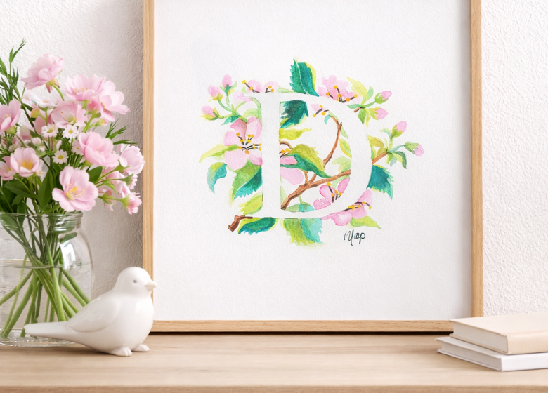 Atelier monogramme à l’aquarelle chez Alma à Chantilly