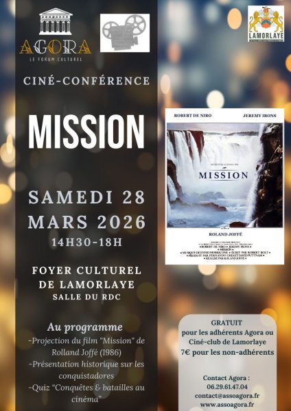 Ciné-conférence « Mission » de Roland Joffré à Lamorlaye