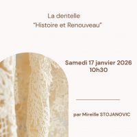 Conférence « La Dentelle – Histoire et renouveau » à la mairie de Chantilly