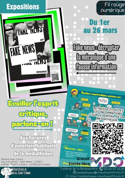 Exposition sur les bonnes pratiques sur Internet à la médiathèque de Vineuil-Saint-Firmin