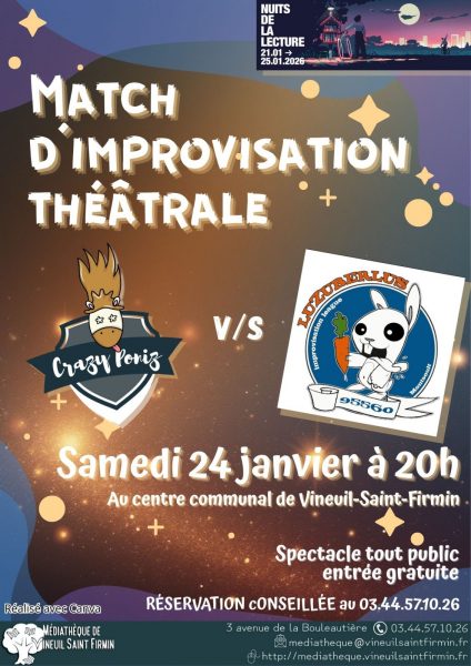 Les Nuits de la Lecture à la Médiathèque de Vineuil-Saint-Firmin