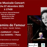 Concert « Heure Musicale – Les chemins de l’amour à l’Espace Culturel d’Orry-la-Ville