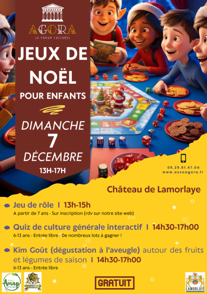 Jeux de rôle de Noël pour enfants au château de Lamorlaye