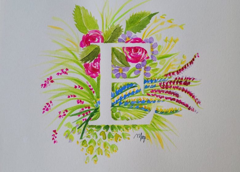 Atelier monogramme à l’aquarelle chez Alma à Chantilly