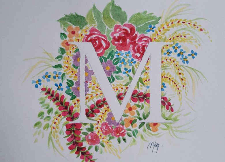 Atelier monogramme à l’aquarelle chez Alma à Chantilly