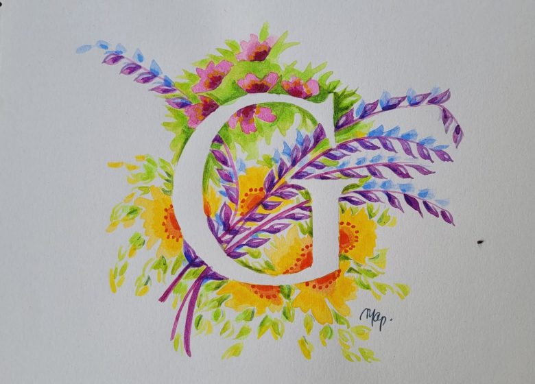 Atelier monogramme à l’aquarelle chez Alma à Chantilly