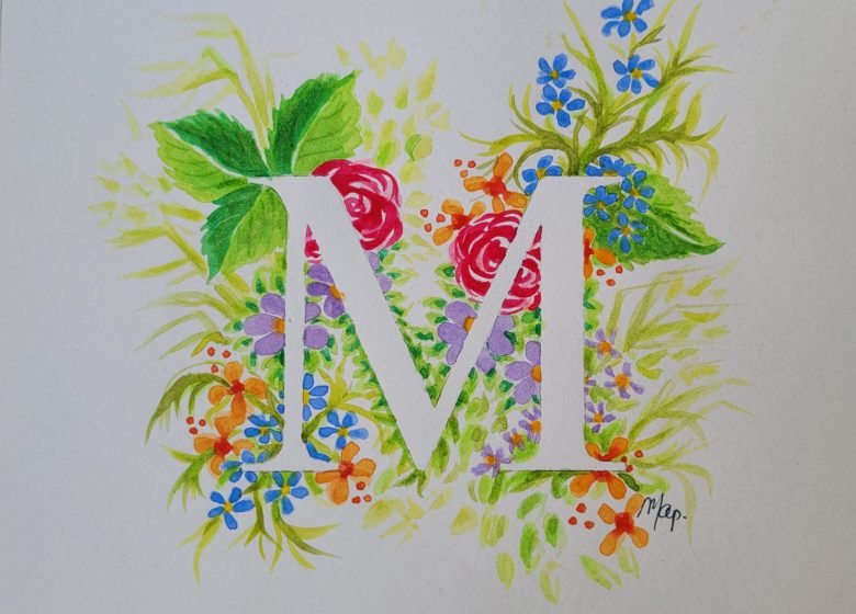 Atelier monogramme à l’aquarelle chez Alma à Chantilly