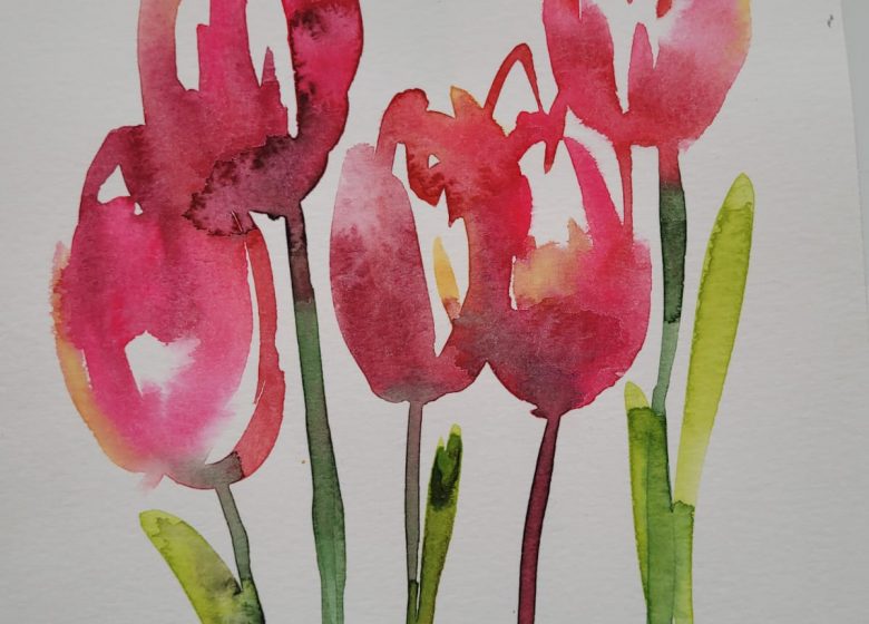 Atelier fleurs à l&rsquo;aquarelle à la librairie Le Verbe & l&rsquo;Objet à Senlis