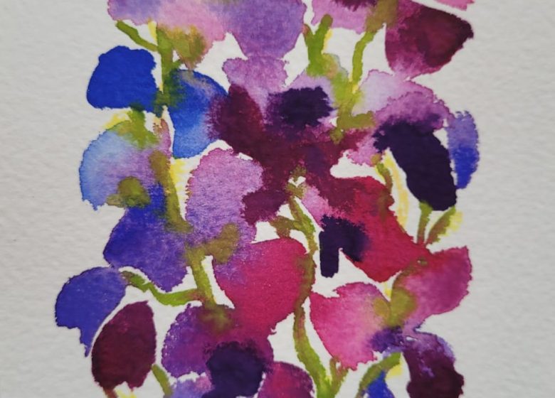 Atelier fleurs à l’aquarelle chez Alma à Chantilly