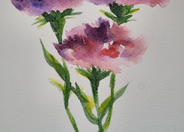 Atelier fleurs à l’aquarelle chez Alma à Chantilly