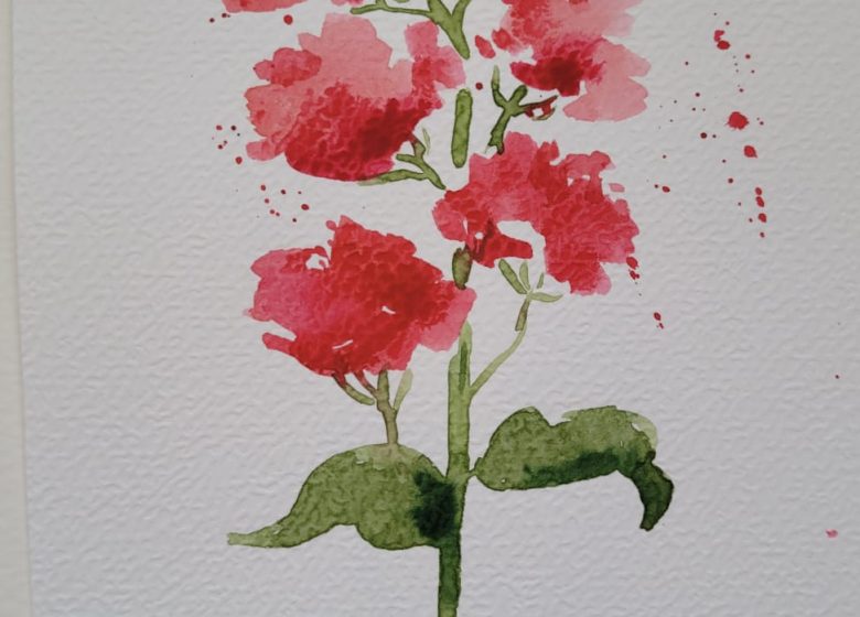 Atelier fleurs à l’aquarelle chez Alma à Chantilly