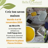 Atelier Initiation à la saponification à froid