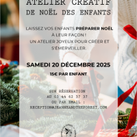 Atelier créatif de Noël des enfants au château Jeanne & the Forest