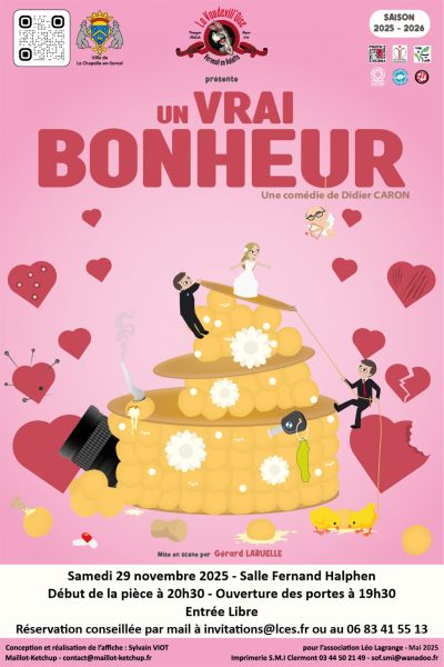 Théâtre Vaudevill’Oise « Un Vrai bonheur » à La Chapelle-en-Serval