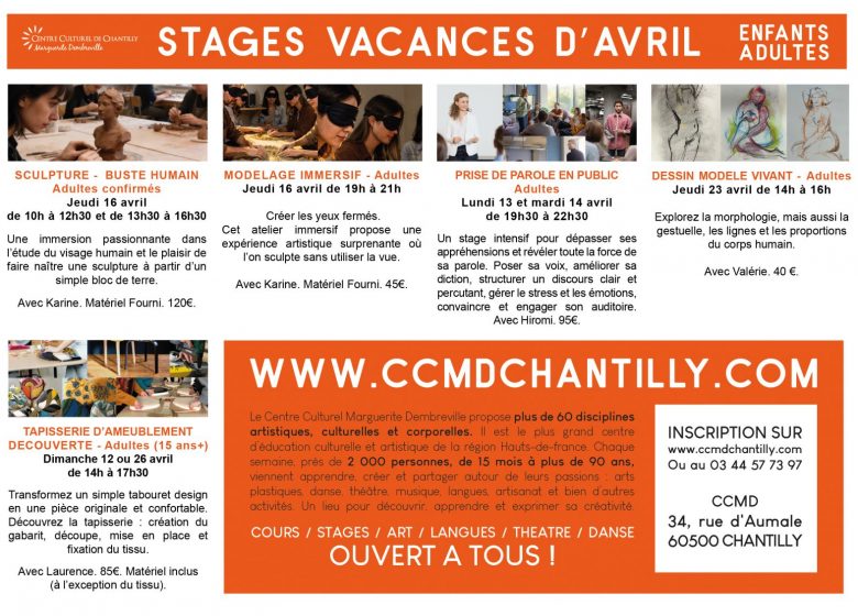 Ateliers d’art au Centre Cutlurel de Chantilly