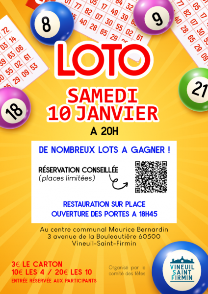 Grand Loto à Vineuil-Saint-Firmin