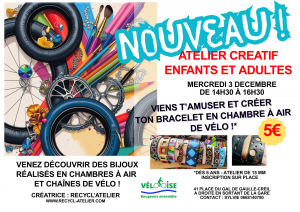 Loisirs créatifs | Atelier fabrication de bijou recylc’art