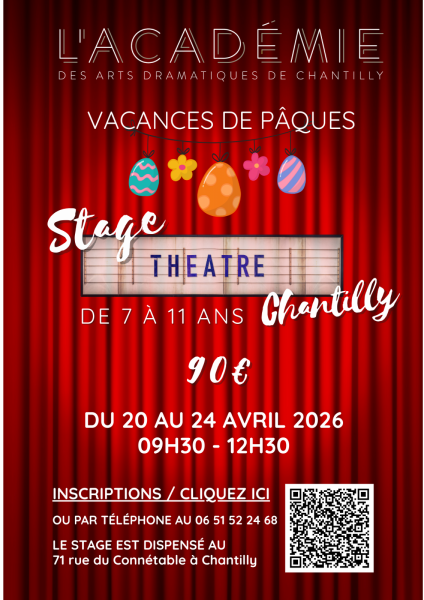 Stage Théâtre pour les enfants à l’Atelier MOZ Chantilly