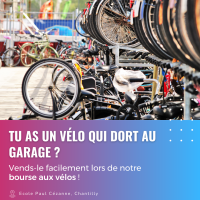 Bourse au vélo à l&rsquo;Ecole Paul Cézanne de Chantilly